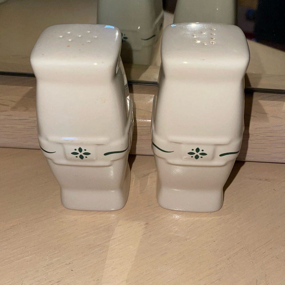 Longaberger salt and pepper shakers